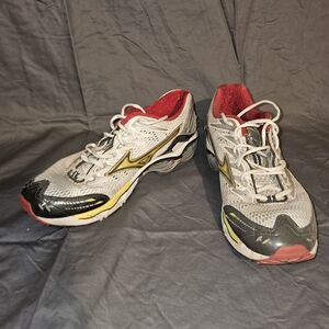Mizuno Athletic Shoes - Silver, Red, Yellow